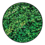 Green Ivy Wall Print Round Floor Mat