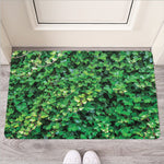 Green Ivy Wall Print Rubber Doormat