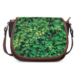 Green Ivy Wall Print Saddle Bag