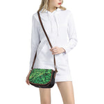Green Ivy Wall Print Saddle Bag