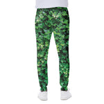 Green Ivy Wall Print Scuba Joggers