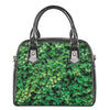 Green Ivy Wall Print Shoulder Handbag