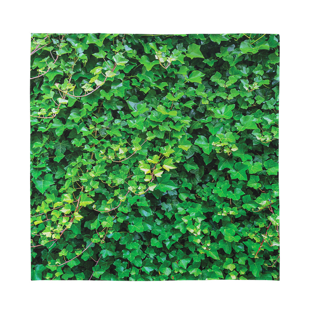 Green Ivy Wall Print Silk Bandana