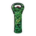 Green Ivy Wall Print Single Neoprene Wine Tote