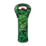 Green Ivy Wall Print Single Neoprene Wine Tote
