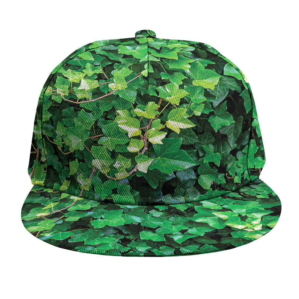 Green Ivy Wall Print Snapback Cap