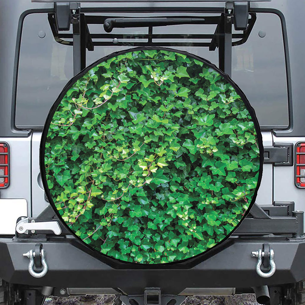Green Ivy Wall Print Tire Cover