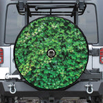 Green Ivy Wall Print Tire Cover With Camera Hole