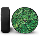 Green Ivy Wall Print Tire Cover With Camera Hole