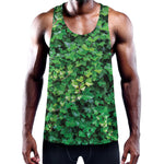 Green Ivy Wall Print Training Tank Top
