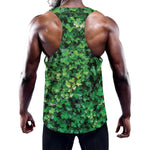 Green Ivy Wall Print Training Tank Top