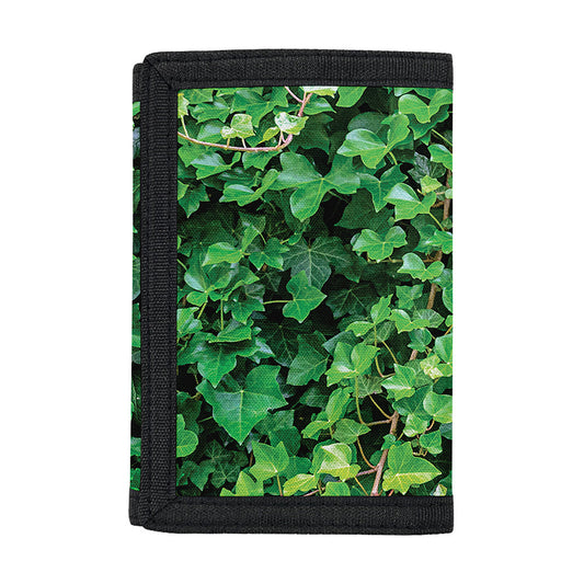 Green Ivy Wall Print Trifold Wallet
