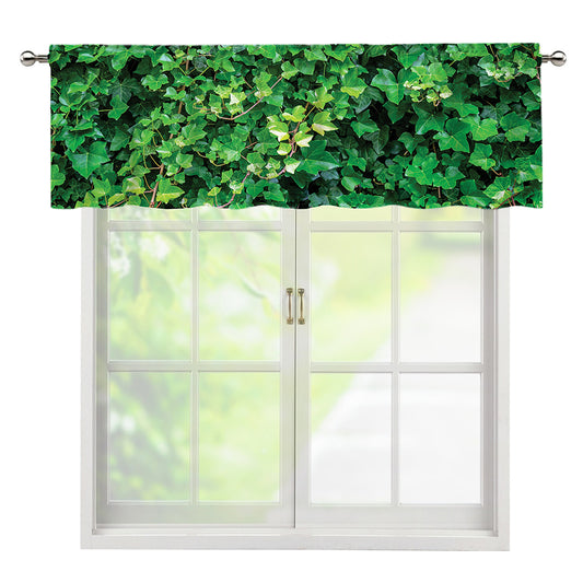 Green Ivy Wall Print Window Valance