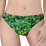 Green Ivy Wall Print Women's Thong