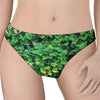 Green Ivy Wall Print Women's Thong