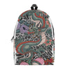 Green Japanese Dragon Tattoo Print Backpack