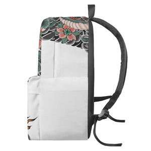 Green Japanese Dragon Tattoo Print Backpack