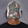 Green Japanese Dragon Tattoo Print Baseball Cap