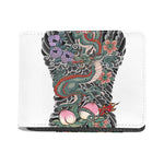 Green Japanese Dragon Tattoo Print Bifold Wallet