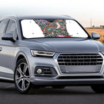 Green Japanese Dragon Tattoo Print Car Windshield Sun Shade