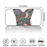 Green Japanese Dragon Tattoo Print Car Windshield Sun Shade