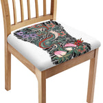 Green Japanese Dragon Tattoo Print Chair Cushion Cover