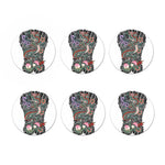 Green Japanese Dragon Tattoo Print Coaster Set