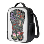 Green Japanese Dragon Tattoo Print Crossbody Lunch Bag