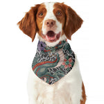 Green Japanese Dragon Tattoo Print Dog Bandana