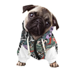 Green Japanese Dragon Tattoo Print Dog Zip Up Hoodie