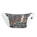 Green Japanese Dragon Tattoo Print Fanny Pack