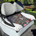 Green Japanese Dragon Tattoo Print Golf Cart Seat Cover