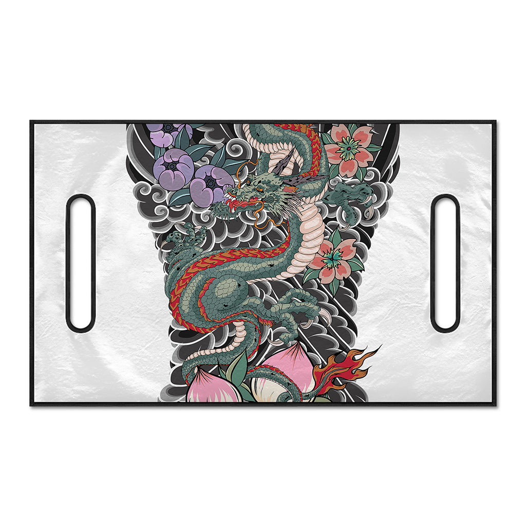 Green Japanese Dragon Tattoo Print Golf Cart Seat Cover