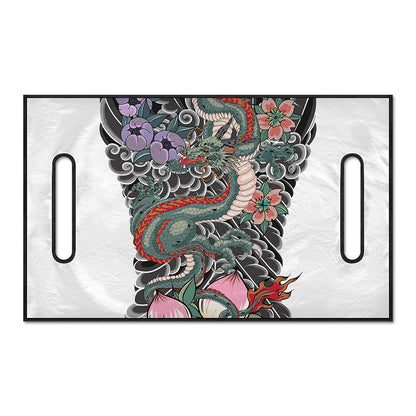 Green Japanese Dragon Tattoo Print Golf Cart Seat Cover