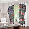 Green Japanese Dragon Tattoo Print Grommet Curtains