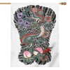 Green Japanese Dragon Tattoo Print House Flag