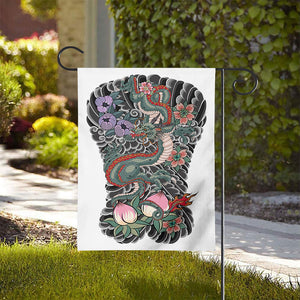 Green Japanese Dragon Tattoo Print House Flag