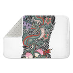 Green Japanese Dragon Tattoo Print Indoor Door Mat