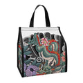 Green Japanese Dragon Tattoo Print Insulated Lunch Tote