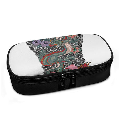 Green Japanese Dragon Tattoo Print Insulin Cooler Travel Case