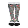 Green Japanese Dragon Tattoo Print Long Socks