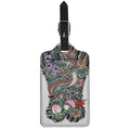 Green Japanese Dragon Tattoo Print Luggage Tag