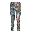 Green Japanese Dragon Tattoo Print Men's leggings