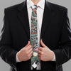 Green Japanese Dragon Tattoo Print Necktie