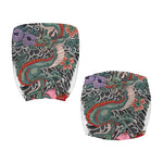 Green Japanese Dragon Tattoo Print Office Chair Cover