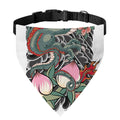 Green Japanese Dragon Tattoo Print Over The Collar Dog Bandana
