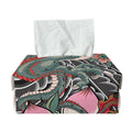 Green Japanese Dragon Tattoo Print Rectangle Tissue Box Cover