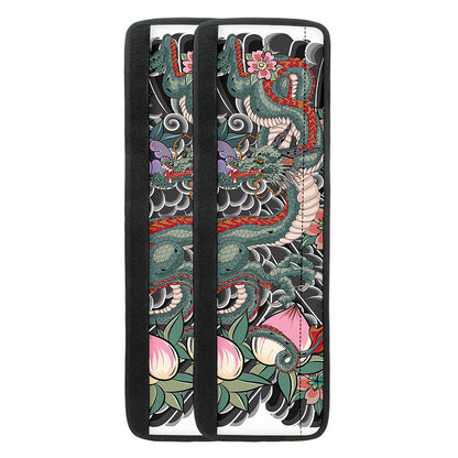Green Japanese Dragon Tattoo Print Refrigerator Handle Covers