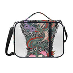 Green Japanese Dragon Tattoo Print Shoulder Strap Bible Bag
