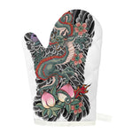 Green Japanese Dragon Tattoo Print Single Oven Mitt